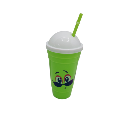 Plastic Cup & Straw 500ml