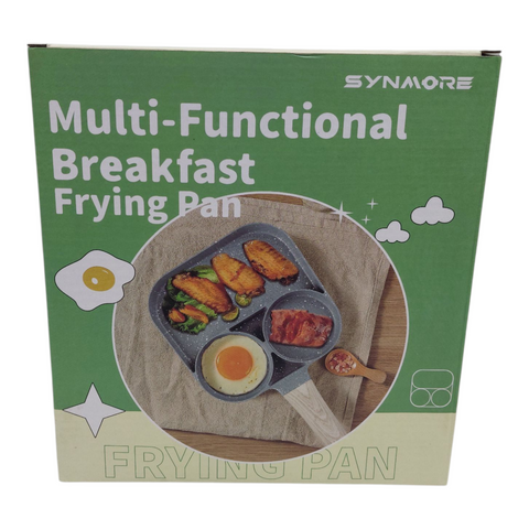 Breakfast frying pan with multiple compartments