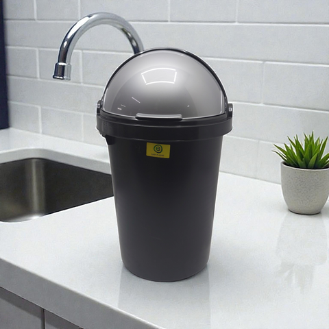 Easy Dustbin + Lid Black 25 LT