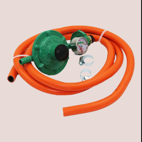 Gas Pipe with Regulator and Pressure Cage