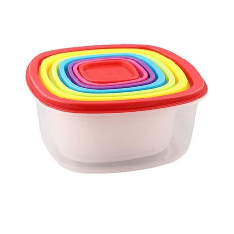 Rainbow Airtight Food Storage Containers 7-Pack - Square