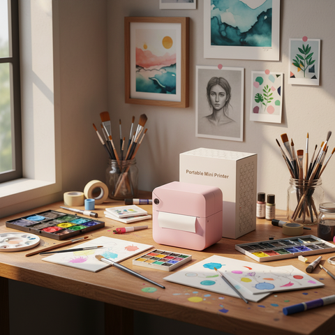 C17 Mini Portable Printer 57X30MM & 5 Thermal Rolls