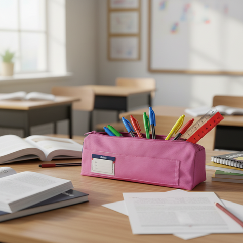 VSelect Polyester Fabric 1 Pocket Pencil Bag    30cm