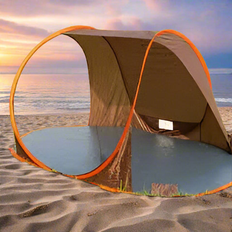 Portable outdoor canopy tent on grass