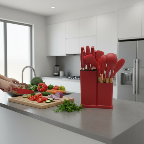 Silicone Kitchen Utensils 19 pcs