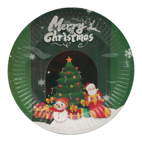 Christmas Party Paper Plates  10pcs