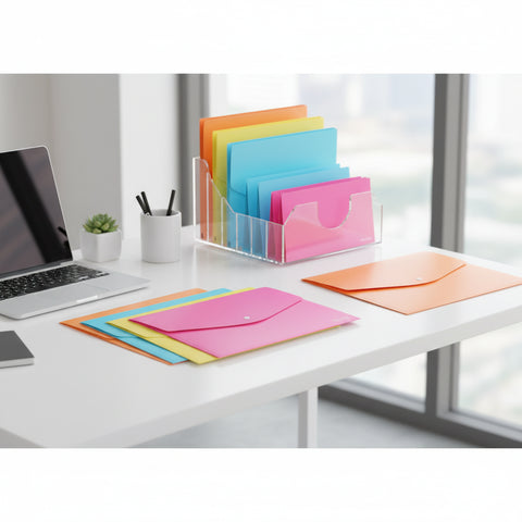 Deli Carry Folder 180 Micron A4 Pack of 10 pcs