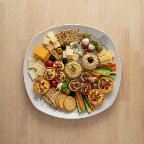 Melamine Square Round Plate 28cm