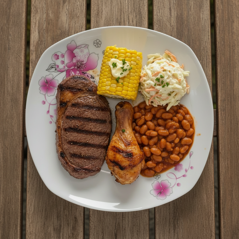 Melamine Square Round Plate 28cm