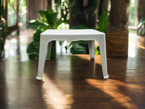 White children's table on a white background