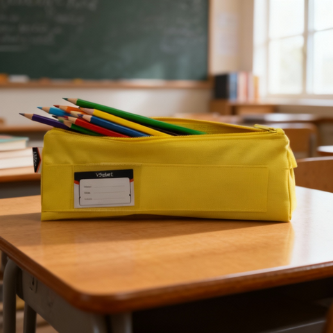 VSelect Polyester Fabric 1 Pocket Pencil Bag    30cm