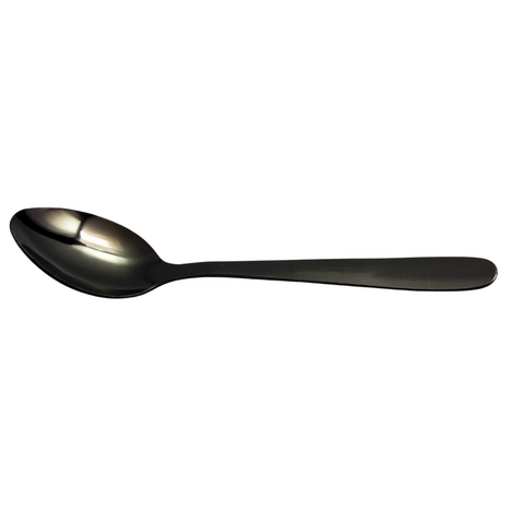 Black Stainless Steel Tea Spoon  6 PCS Round