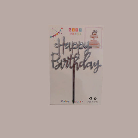 Happy Birthday Cake Toppers Elegant