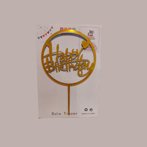Happy Birthday Cake Toppers Elegant