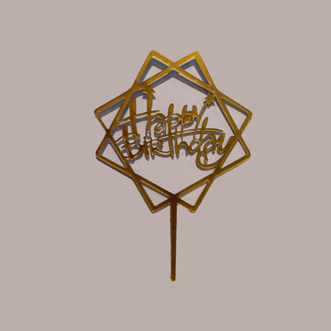 Happy Birthday Cake Toppers Elegant