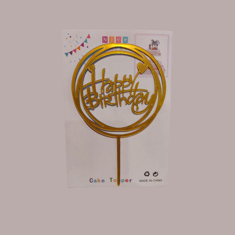 Happy Birthday Cake Toppers Elegant
