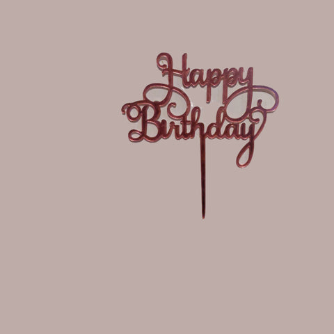 Happy Birthday Cake Toppers Elegant