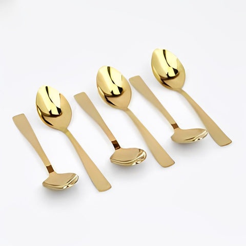 Gold Stainless Steel Tea Spoon 6 PCS