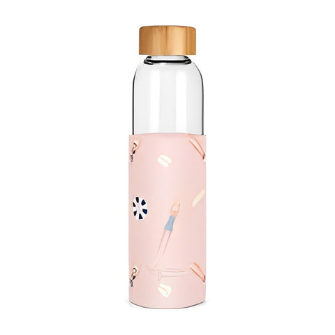BOROSILICATE Glass Water Bottle with Silicone Sleeve 550ml