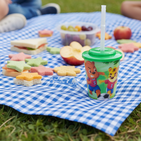 Plastic Cup and Straw 250ml