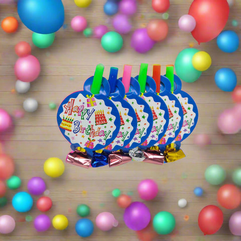 Party Horn "Happy Birthday" 6pcs