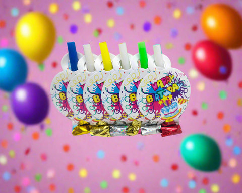 Party Horn "Happy Birthday" 6pcs