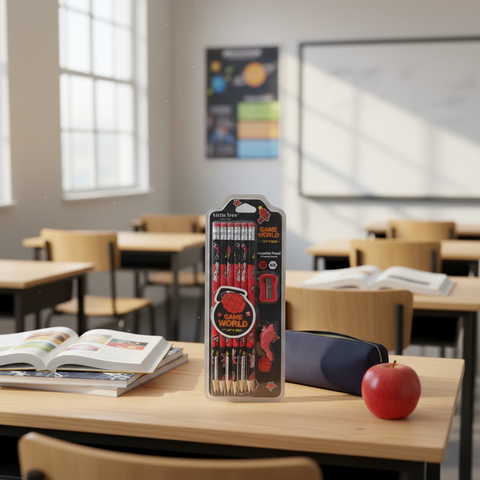 Little Tree "Game World" HB pencil set