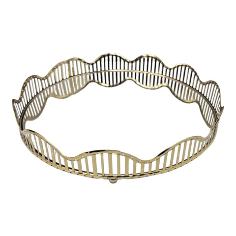 Gold Mirror Candle Tray  32*6.5CM