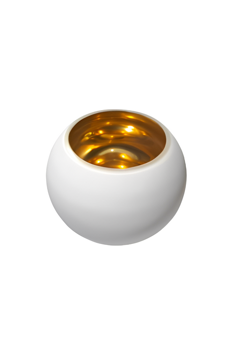 White/Gold Bubble Vase 23cm