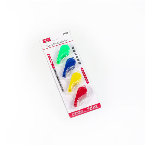 Toy Whistle 4Pc-Multi Colour