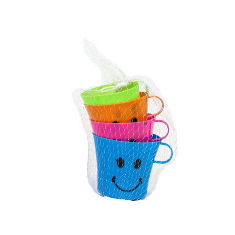 kids Plastic Cup - Smiling Face 4Pc
