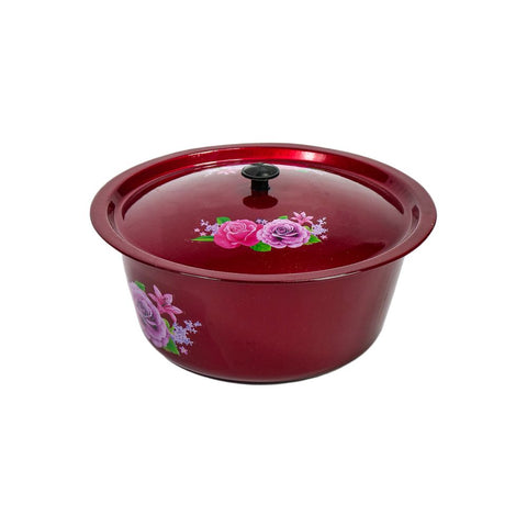 Enamel Cash Bowl  & Lid 24cm