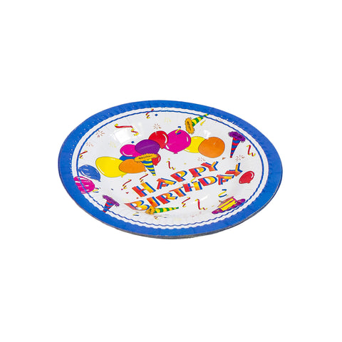Paper Plates 7"-Happy Birthday Multi Designs & Colours