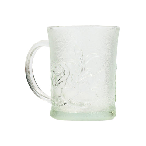 Glass Cup - Rose Pattern 6 pc set