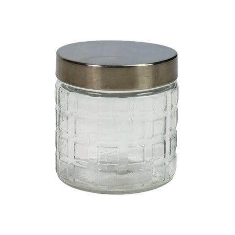 Container Glass with Stainless Steel Cap 900ml