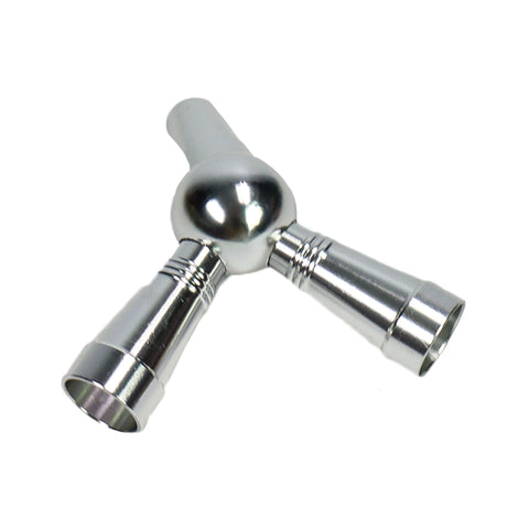 Hookah Adaptor Splitter 1 to 2 connector Shisha Joint - Silver
