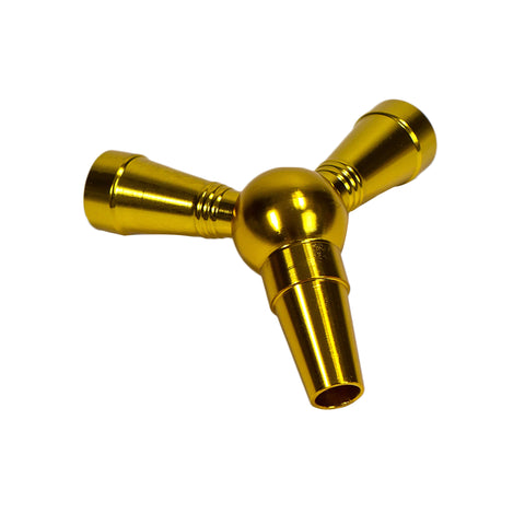 Hookah Adaptor Splitter 1 to 2 connector Shisha Joint - Gold